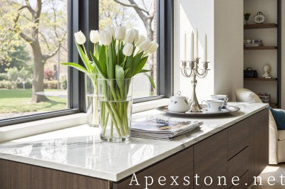 Ogee Oriental Calacatta Marble tops