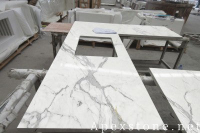 Oriental Calacatta Marble luxury white stone