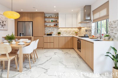 3/4 inch Oriental Calacatta Marble tiles