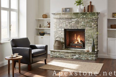 black Marble 50mm wall fireplace