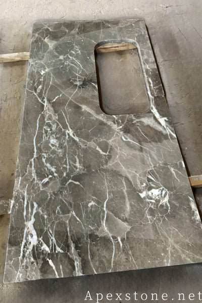 9 foot Oriental Emperador Marble island countertops