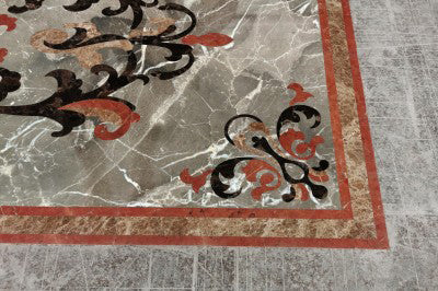 small Oriental Emperador Marble medallion