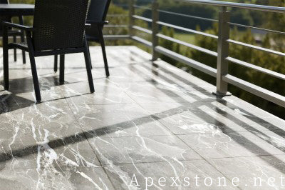 2 inch black Marble paving slabs
