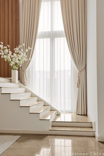 45cm Oriental Grey Marble stair steps