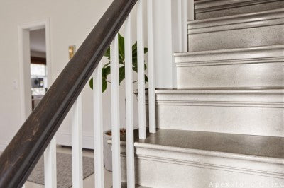 45cm Oriental Grey Marble stair steps
