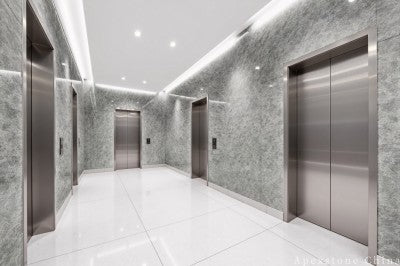decorative grey Marble wall hotel