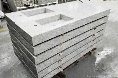 25x22 vanity top grey Marble sinks