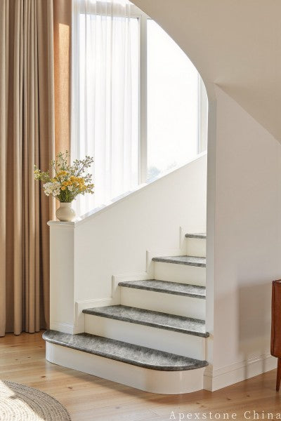 3cm grey Marble wall staircase