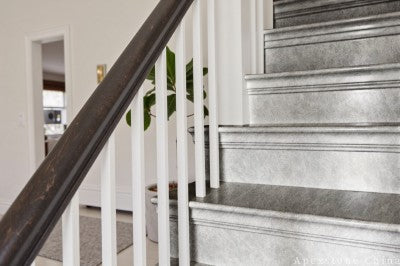 3cm grey Marble wall staircase