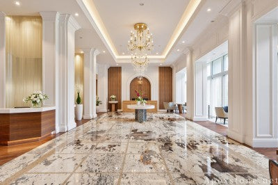 small white Granite wall office