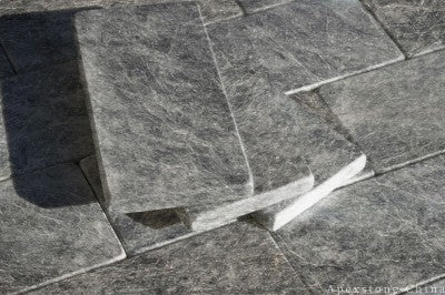 block grey Marble paving slabs