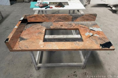 Pink Pandora Quartzite slabs