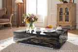 round black Granite cocktail table