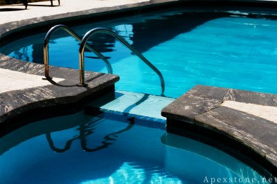 black Granite 3/4 inch decking pool