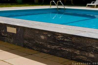 black Granite 3/4 inch decking pool