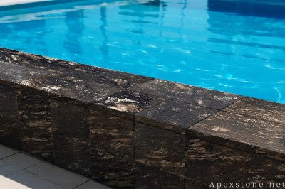 black Granite 3/4 inch decking pool