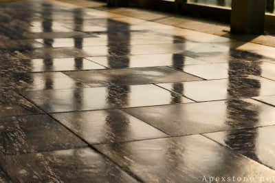 3/4 inch black Granite pavers driveway