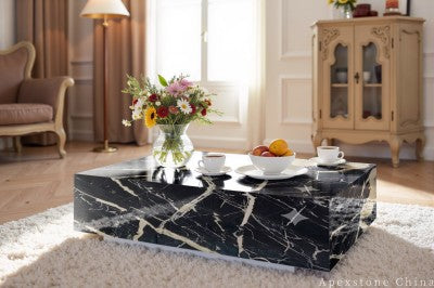 round black Marble cocktail table