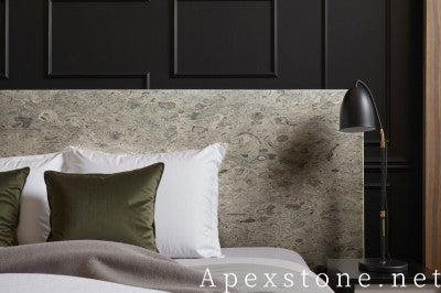 genuine grey Limestone nightstand