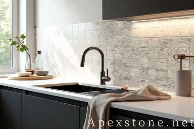 small Portuguese Grey Limestone tiles