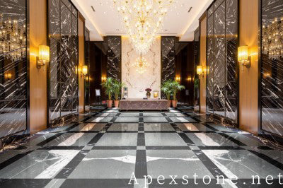 18x18 green Marble floor mall