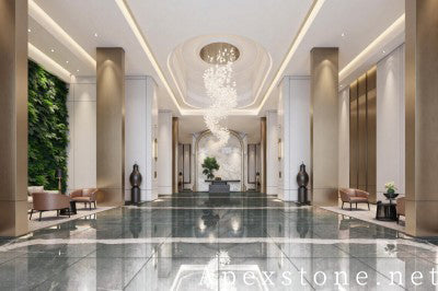 18x18 green Marble floor mall