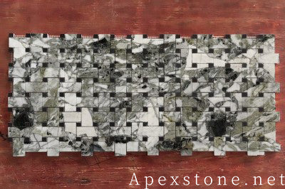 hexagon green Marble medallion