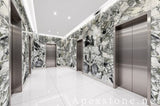 textured green Marble wall hotel