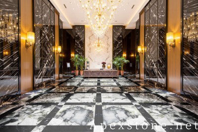 textured green Marble wall hotel