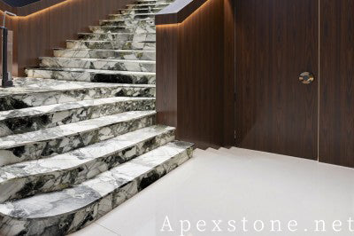 textured green Marble wall hotel