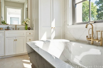 white Marble marble top bathtub shower