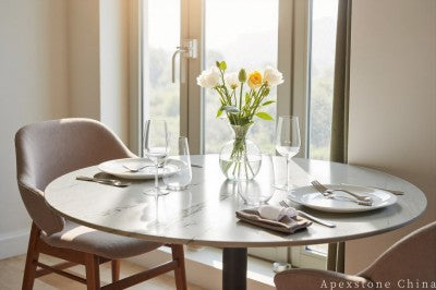 round white Marble dining table
