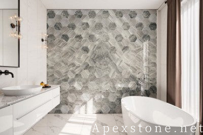 decorative Red sandalwood Marble mosaic tiles