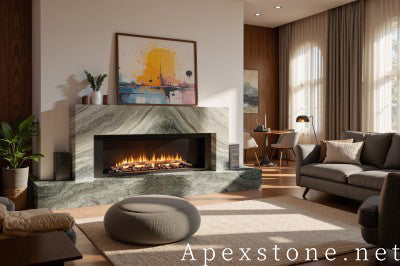 purple Marble 2cm wall fireplace