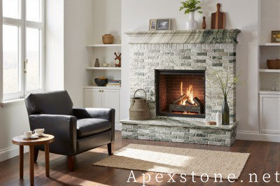 purple Marble 2cm wall fireplace