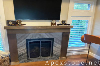 leathered Red sandalwood Marble wall panels