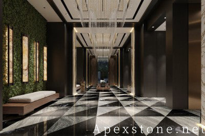 small purple Marble floor foyer