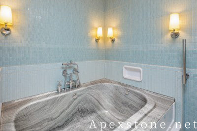 purple Marble marble top bathtub shower