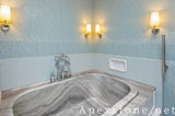 purple Marble marble top bathtub shower