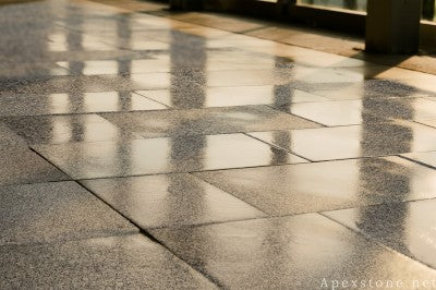 12x12 grey Granite pavers driveway