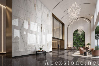 small white Quartzite wall office