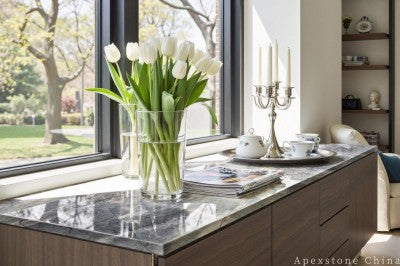 36 in Sky Mist Marble tops