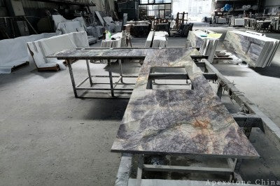 36 in Sky Mist Marble tops