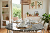 circle black Marble dining table