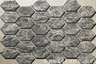 20mm Snow Black Fox Marble tiles