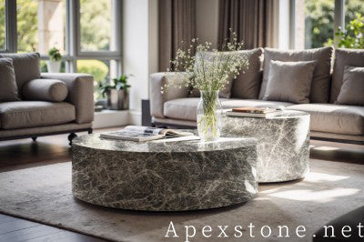 vintage black Marble coffee table