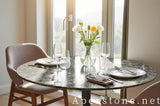 circle black Marble dining table