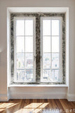 patterned black Marble window frames