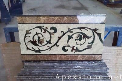 4x4 Snow Flake Marble medallion