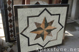 4x4 Snow Flake Marble medallion